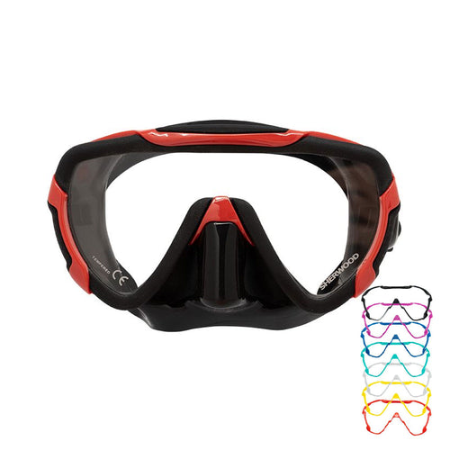 Mimic Mask Black Silicone red frame