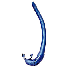 Load image into Gallery viewer, IST Silicone Flexible Foldable Freediving Snorkel Metal Blue