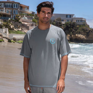 Trekker Unisex Rash Guard - Short Sleeve - Gray