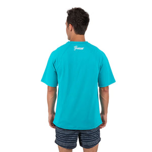 Trekker Unisex Rash Guard - Short Sleeve - Back Side - Tiffany