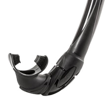 Load image into Gallery viewer, IST Silicone Freediving Snorkel  black close up 